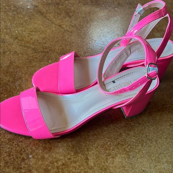 Hot Pink Heeled Sandals - Picture 5 of 9